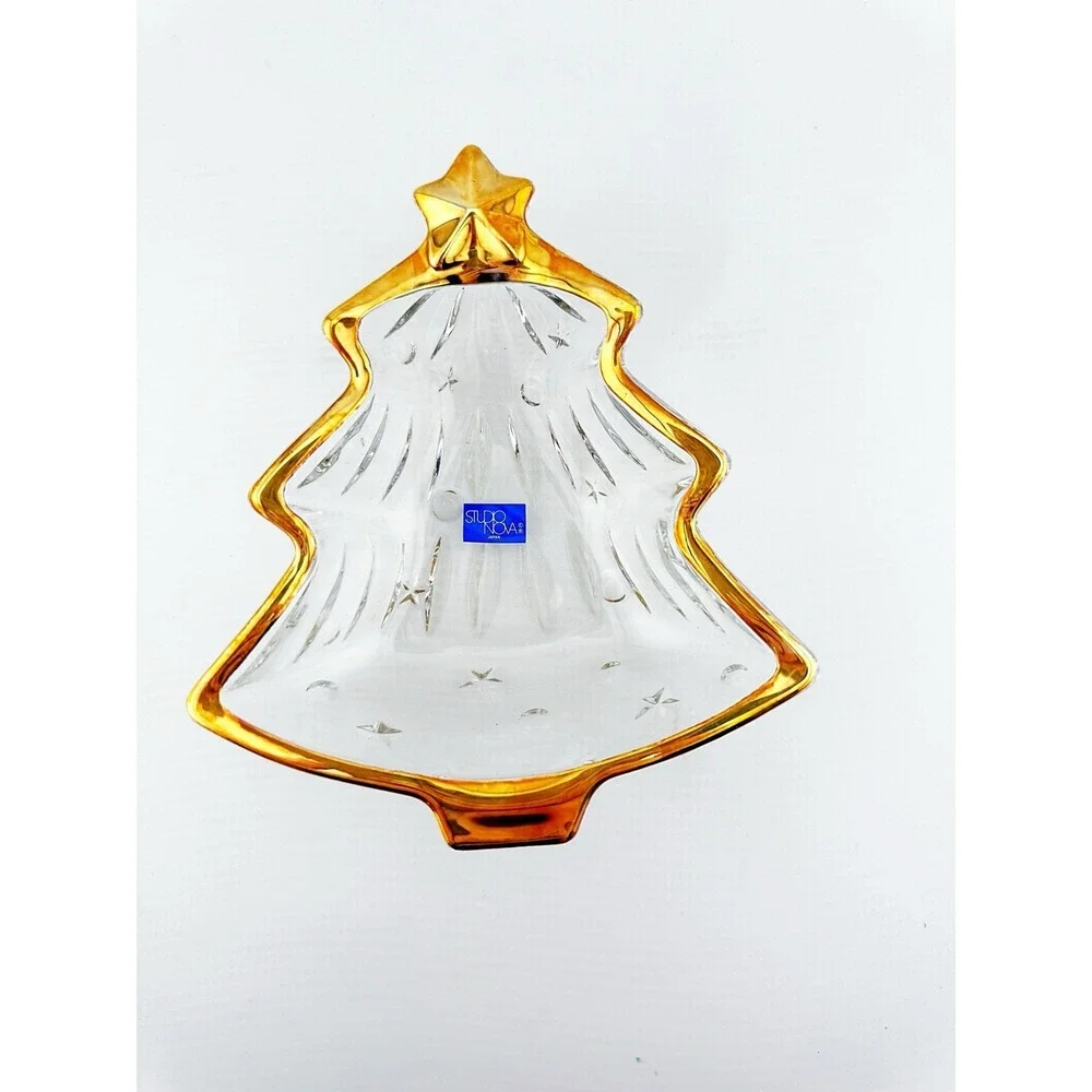 Vintage Studio Nova Yuletide Spirit Gold Sweet Candy Dish Made In Japan